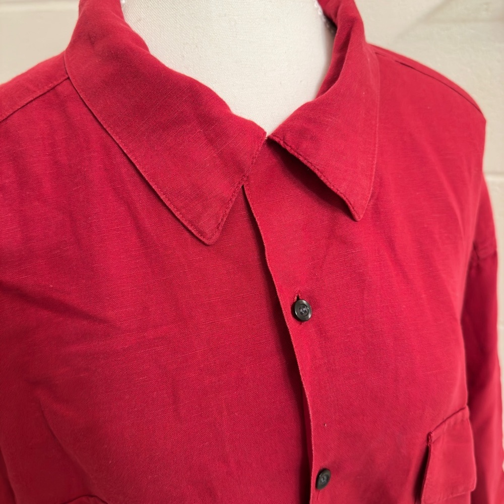 GAP size XXL button down linen men’s short sleeve shirt